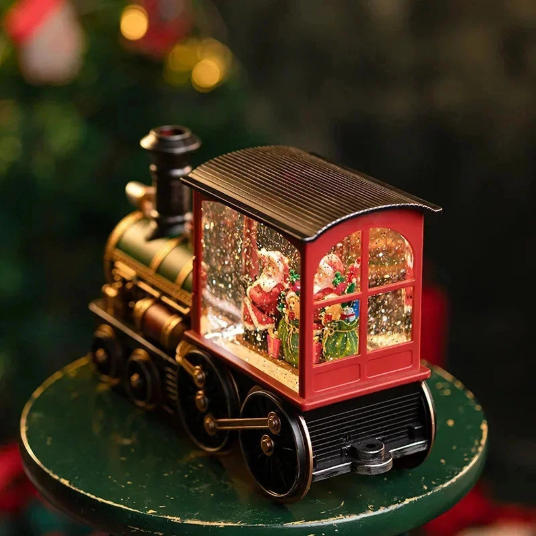 Daan Kersttrein Decoratie – Dansende Sneeuw met Kerstman en Licht