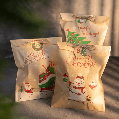Sofie Kerstcadeautassen – 12-delige Set met Feestelijke Kerstprints