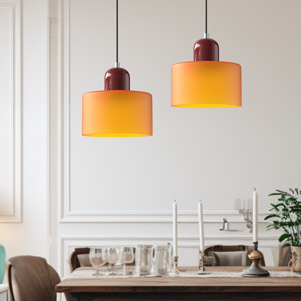 Bauhaus Glas Hanglamp | Modern Klotdesign | Verstelbare Hanglamp | Brick by Brick
