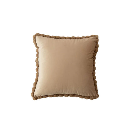 Fluwelen Kussenhoes met Pompons – Decoratieve Hoes voor Bank