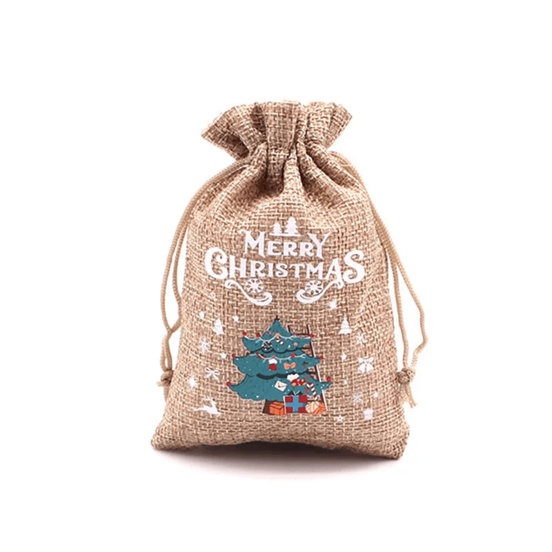 Gezellige Kerstzak voor Kerstcadeaus 10x14cm