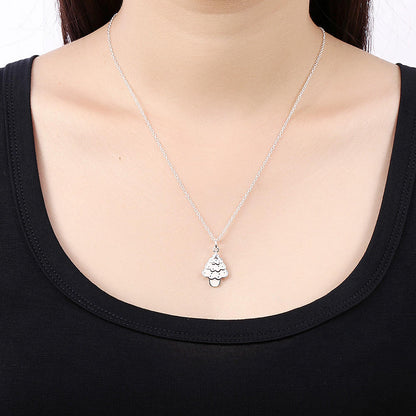 WinterSter Sieradenset – Zilverkleurige Kerstketting en Oorbellen