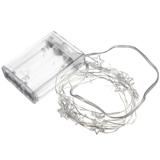 Sterrenlichtsnoer – 2 Meter LED Feestverlichting met 20 Sterlampjes