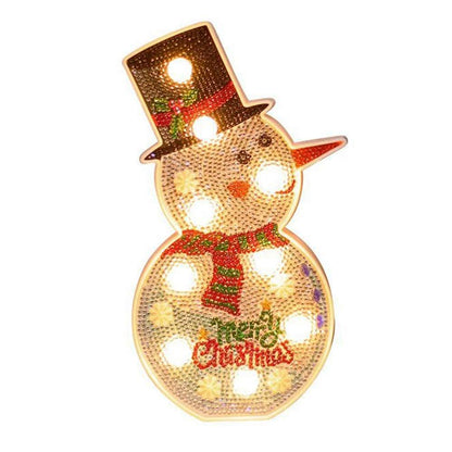 Diamantlicht Noëlle – DIY LED Kerstnachtlampje met Kerstboom en Sneeuwpop