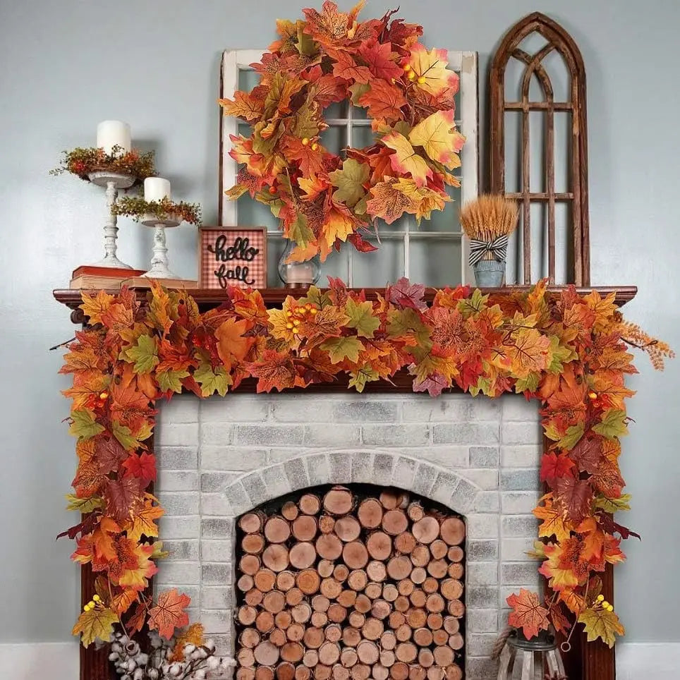 Halloween Herfstkrans met Pompoenen – Handgemaakte Deurdecoratie