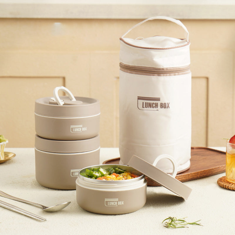 Warmio Lunchbox – Geïsoleerde RVS Lunchbox met Draagtas