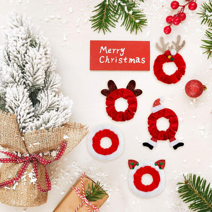 10-Delige Kerst Scrunchie Set – Feestelijke Haaraccessoires
