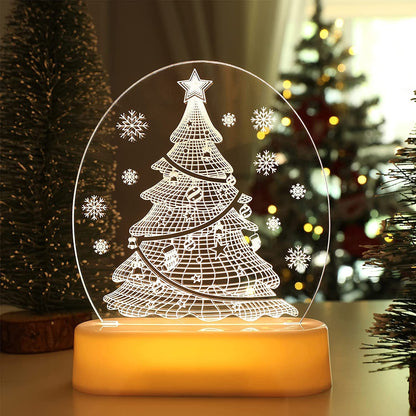 Kerstvenster – LED-sfeerlamp met warm wit licht en USB-aansluiting