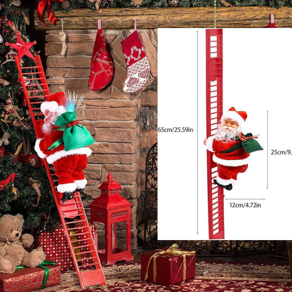Klimmende kerstman met ladder