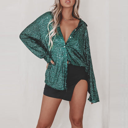 Zomerse paillettenblouse dames – Glinsterende feestblouse voor zomeravonden en evenementen