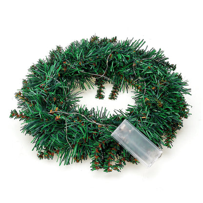 Dennengloed – LED Kerstkrans met Warm Wit Licht, 2 Meter