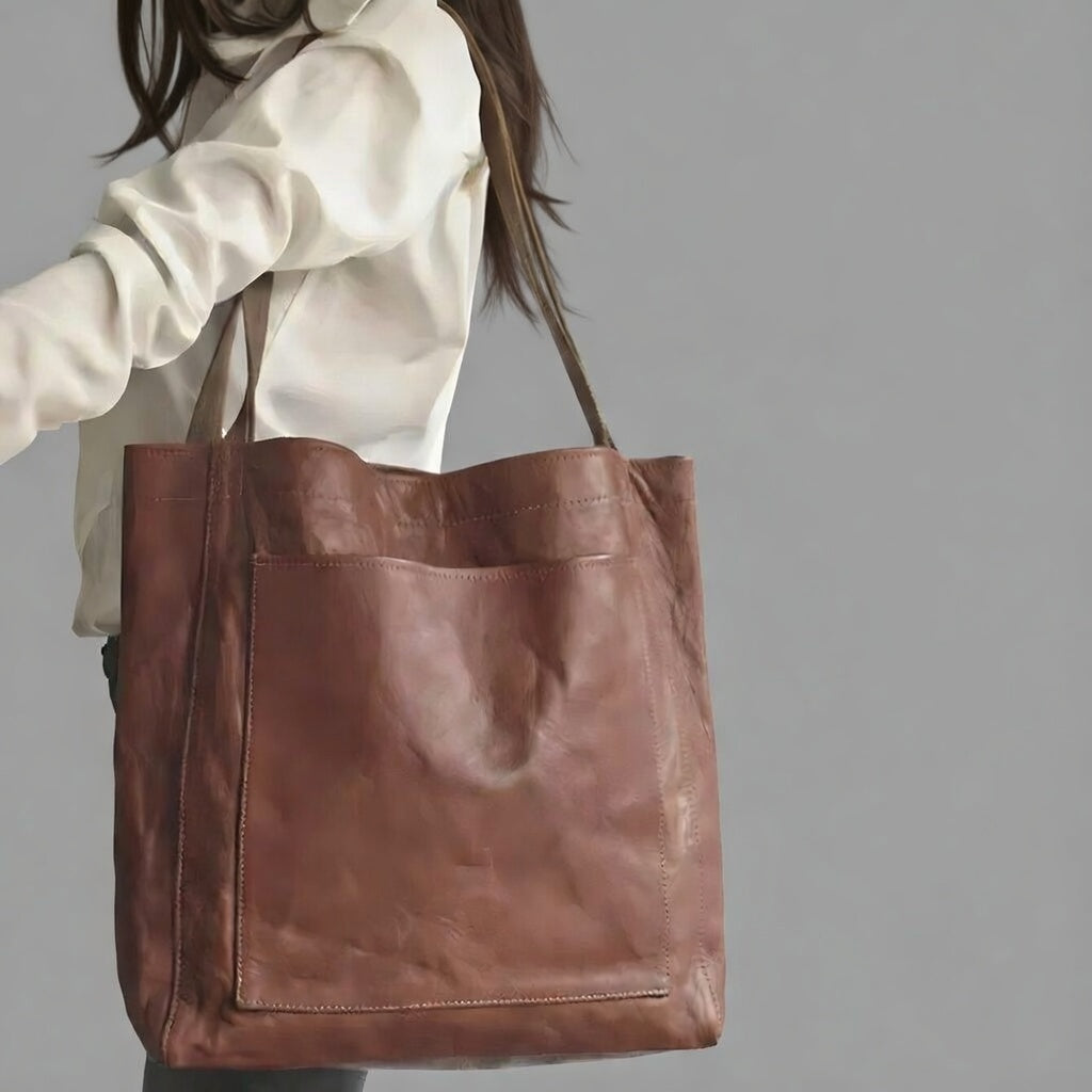 Veloura Elegante Leren Damestas met Ritssluiting en Ruime Indeling