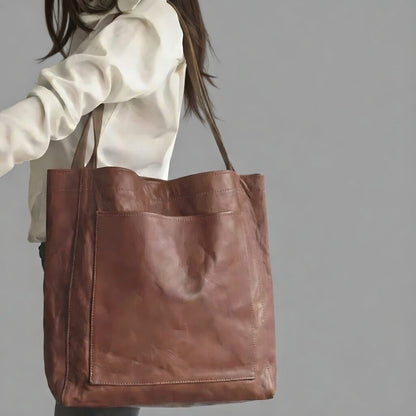 Veloura Elegante Leren Damestas met Ritssluiting en Ruime Indeling