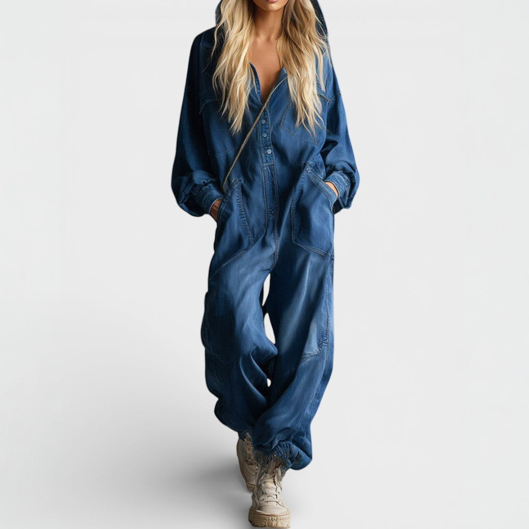 RelaxFlow Comfort Jumpsuit Dames Casual Losse Pasvorm Met Zakken