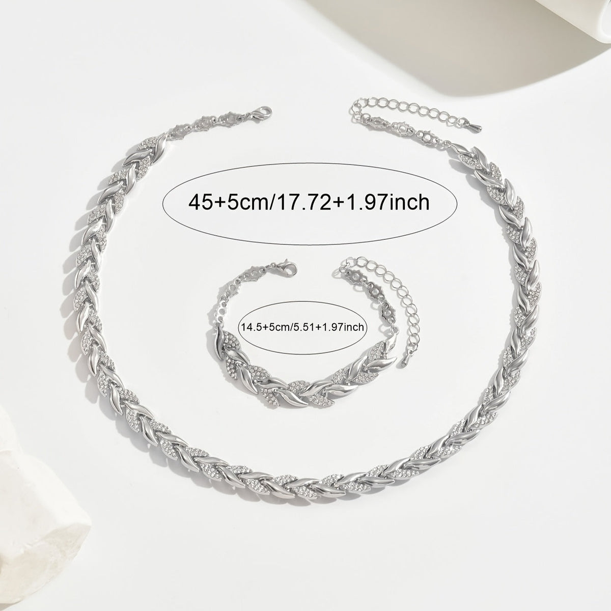 Elegante Strass Vissenstaart Set