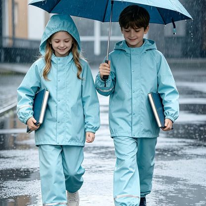 Kinder Regenpak 2-Delig – Regenjas met Capuchon en Regenbroek