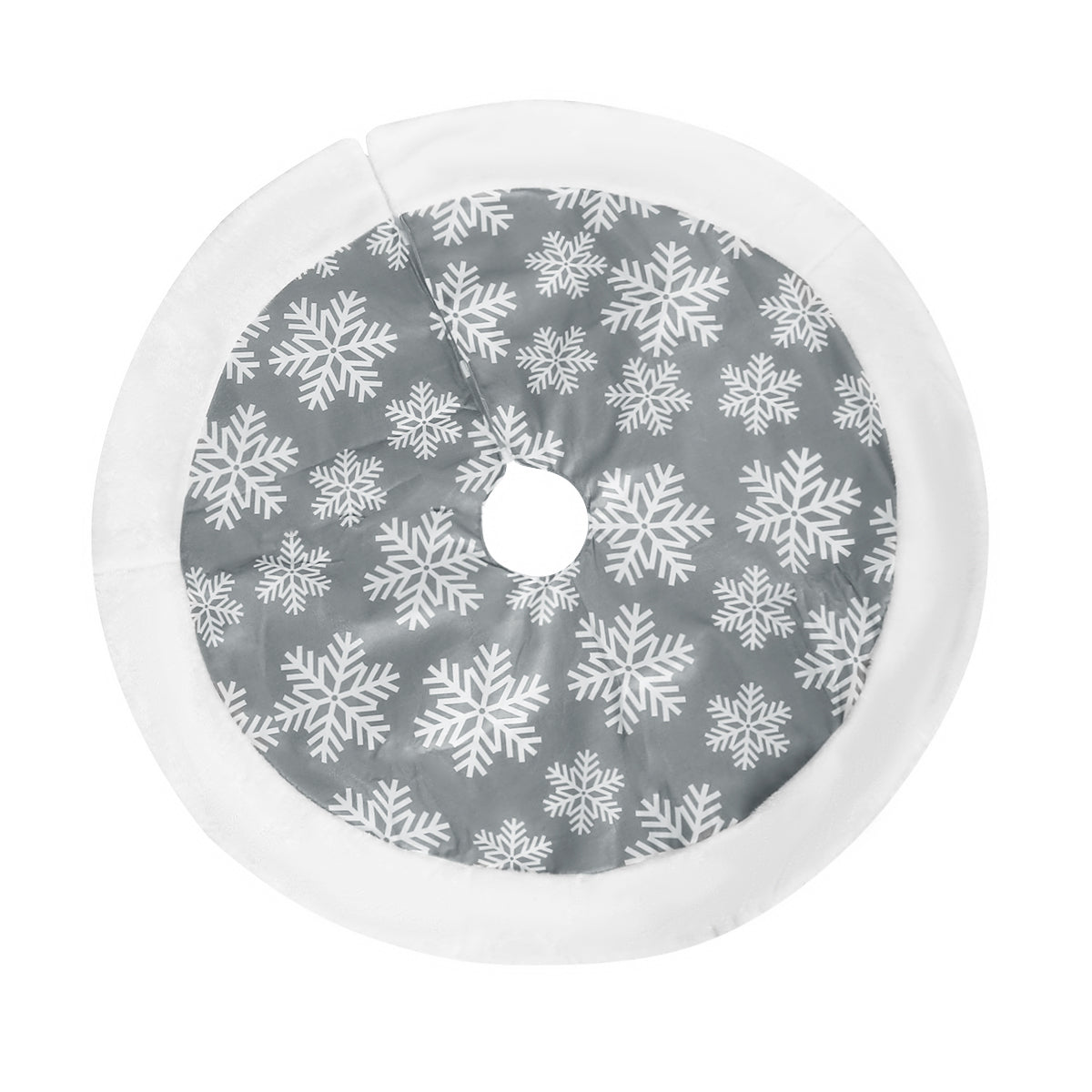 Sneeuwvlokrand – Kerstboomrok van 101 cm met Sneeuwvlokken