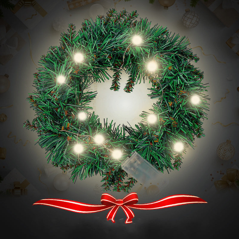 Dennengloed – LED Kerstkrans met Warm Wit Licht, 2 Meter