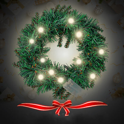 Dennengloed – LED Kerstkrans met Warm Wit Licht, 2 Meter