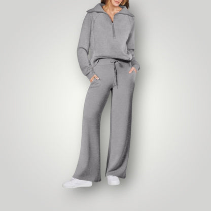 ZachtLuxe Dames Loungewear Set Comfortabele Tweedelige Vrijetijdsset