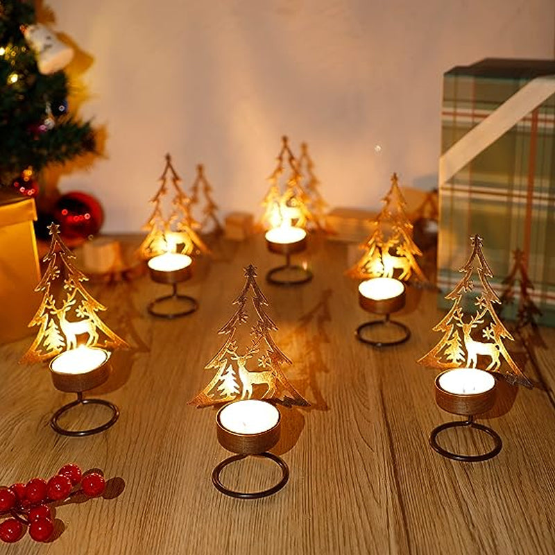 FestiveFlames - Kandelaar van ijzer in de vorm van een kerstboom