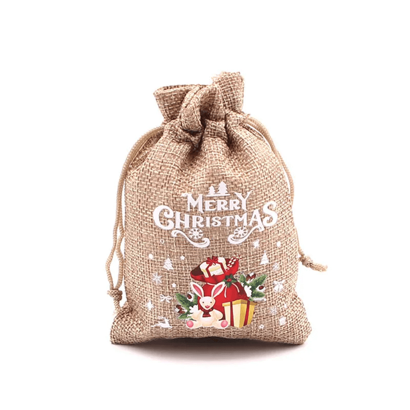 Gezellige Kerstzak voor Kerstcadeaus 10x14cm