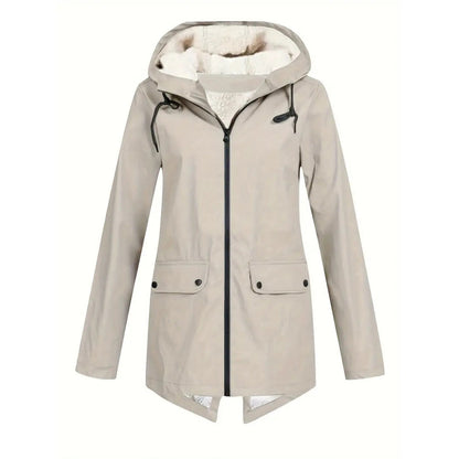Waterdichte Dameswinterjas met Capuchon en Warme Voering