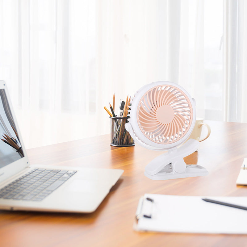 BriesKlem USB Klemventilator Draadloos 360° Oplaadbaar en Draaibaar