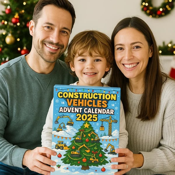 Graafpret Adventskalender 2025 – 24 Mini Bouwvoertuigen voor Kinderen