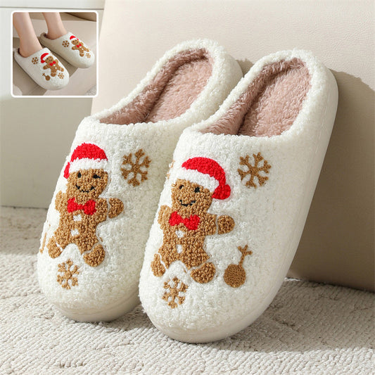 Kerstknus Kerstpantoffels met Pluche Voering en Antislipzool