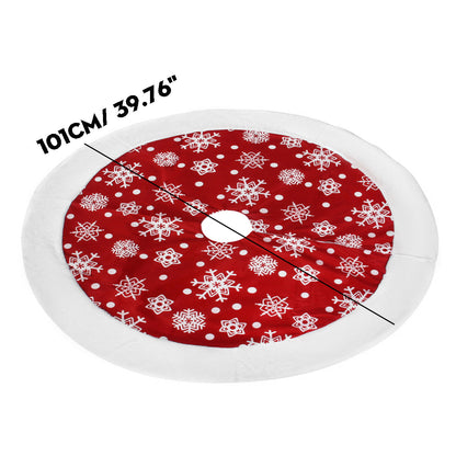 Sneeuwvlokrand – Kerstboomrok van 101 cm met Sneeuwvlokken