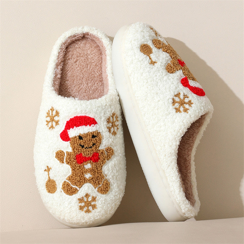 Kerstknus Kerstpantoffels met Pluche Voering en Antislipzool