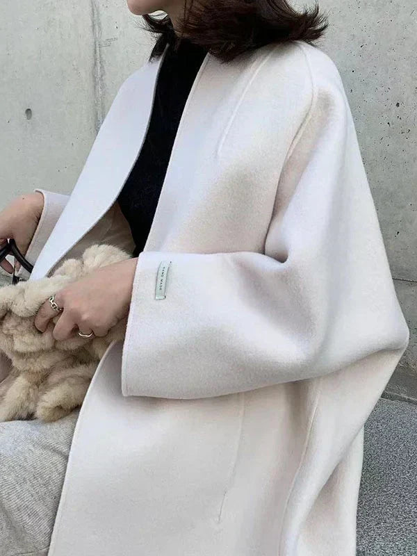 Dames Trenchcoat Lange Pasvorm Warm voor Dagelijks Leven