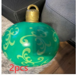 Grote Opblaasbare Kerstbal voor Buiten, 60 cm, Meerkleurig