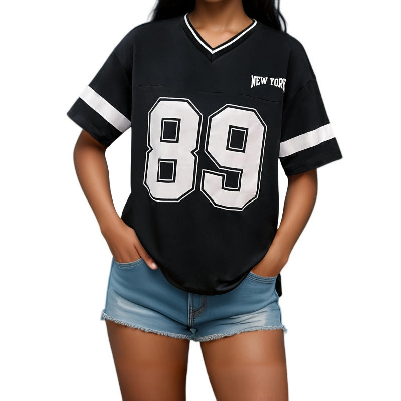Nova Varsity Dames Shirt met Print en Relaxed Fit Pasvorm