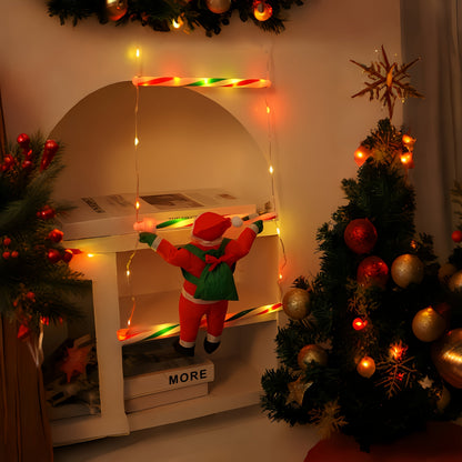 Klimmende Kerstman Ladder Display