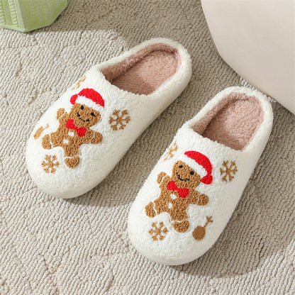 Kerstknus Kerstpantoffels met Pluche Voering en Antislipzool