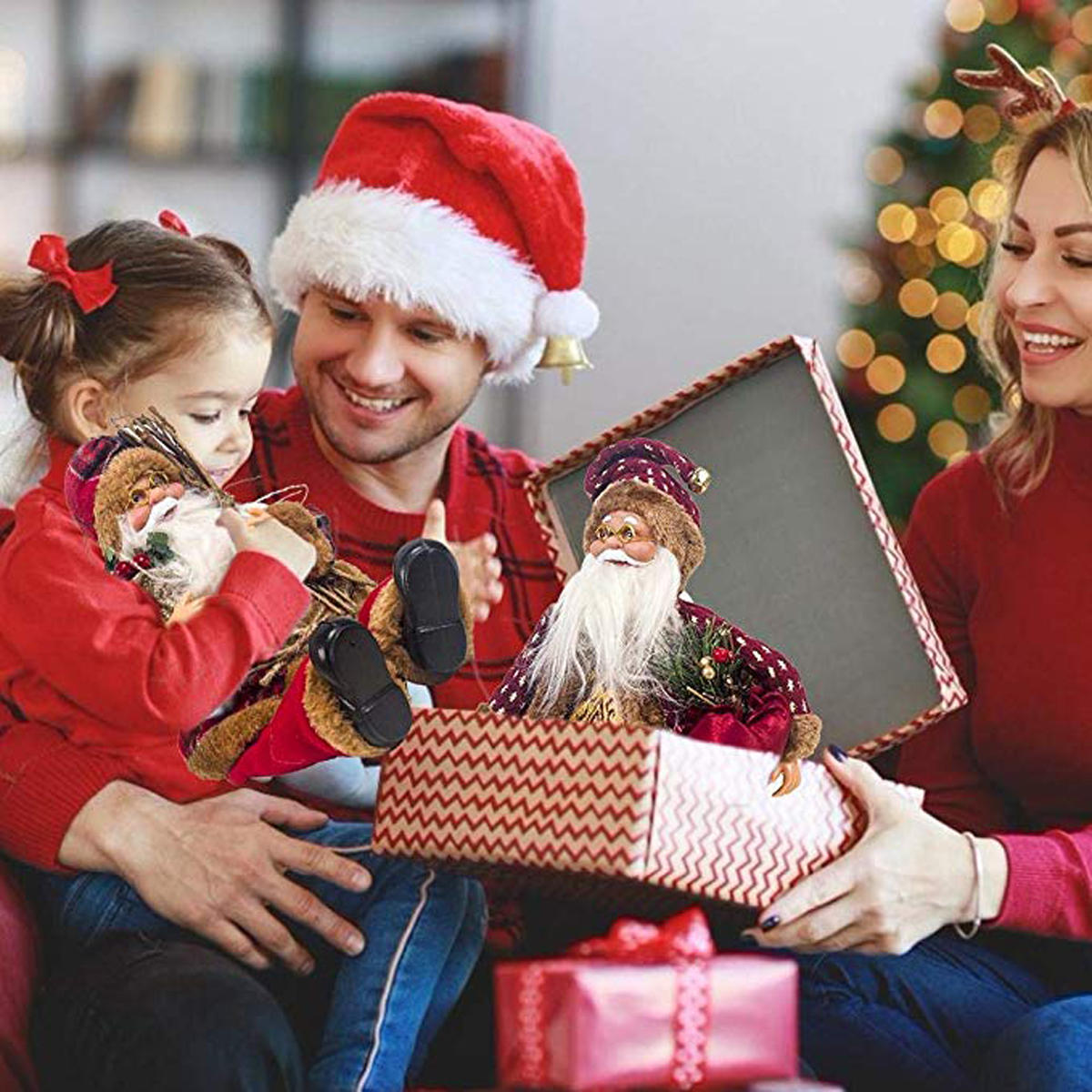 Kerstman Noël Decoratiepop – Staande en Zittende Kerstfiguur
