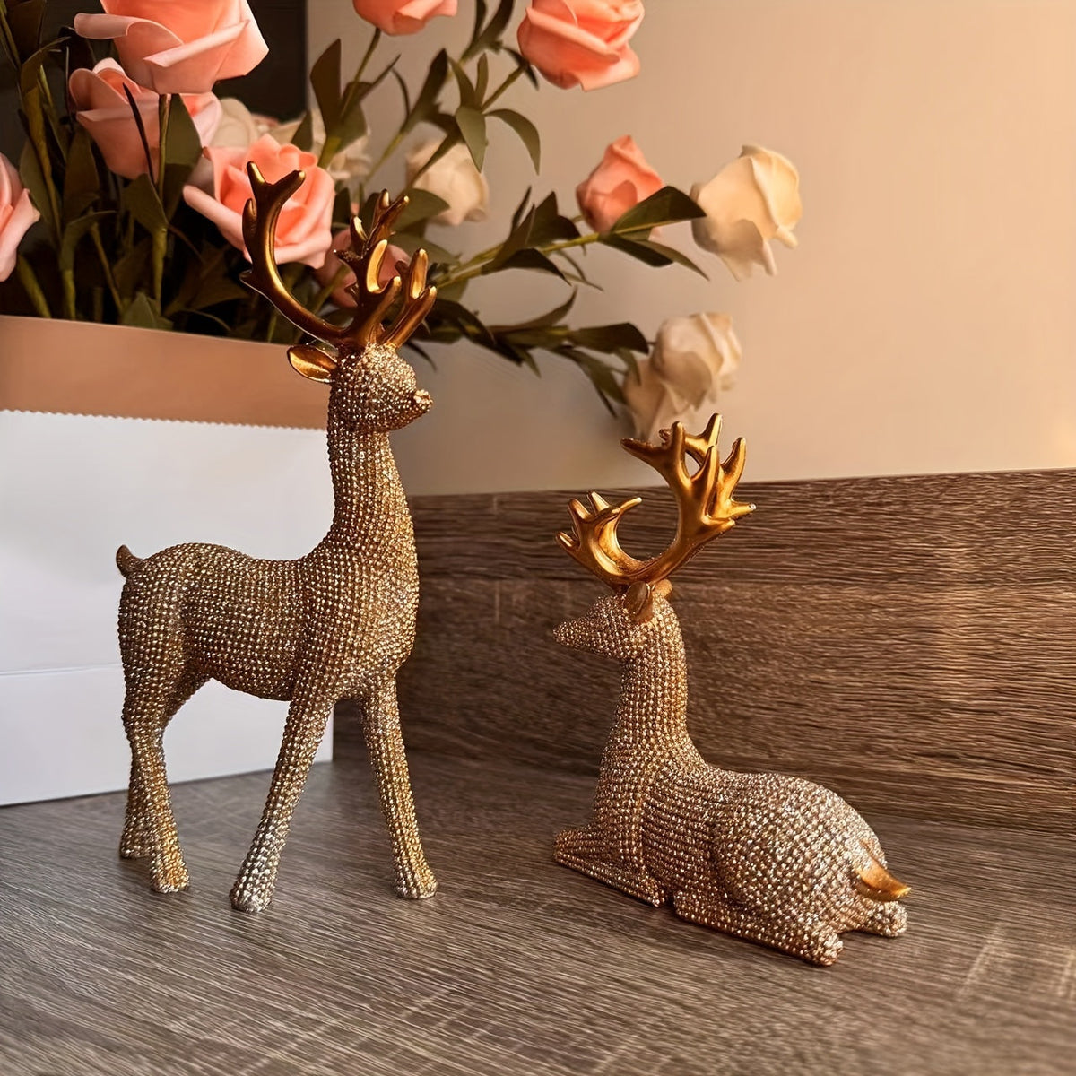 RendierPracht Set van 2 – Feestelijke Kerstdecoratie