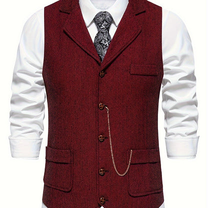 Herenvest – Klassiek Elegant Vest met Moderne Pasvorm voor Feest en Kantoor