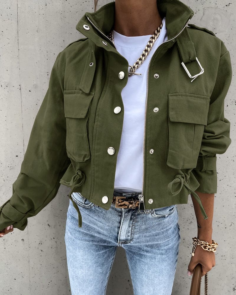 Yara Dames Cropped Bomberjack – Stoer Jack voor Herfst