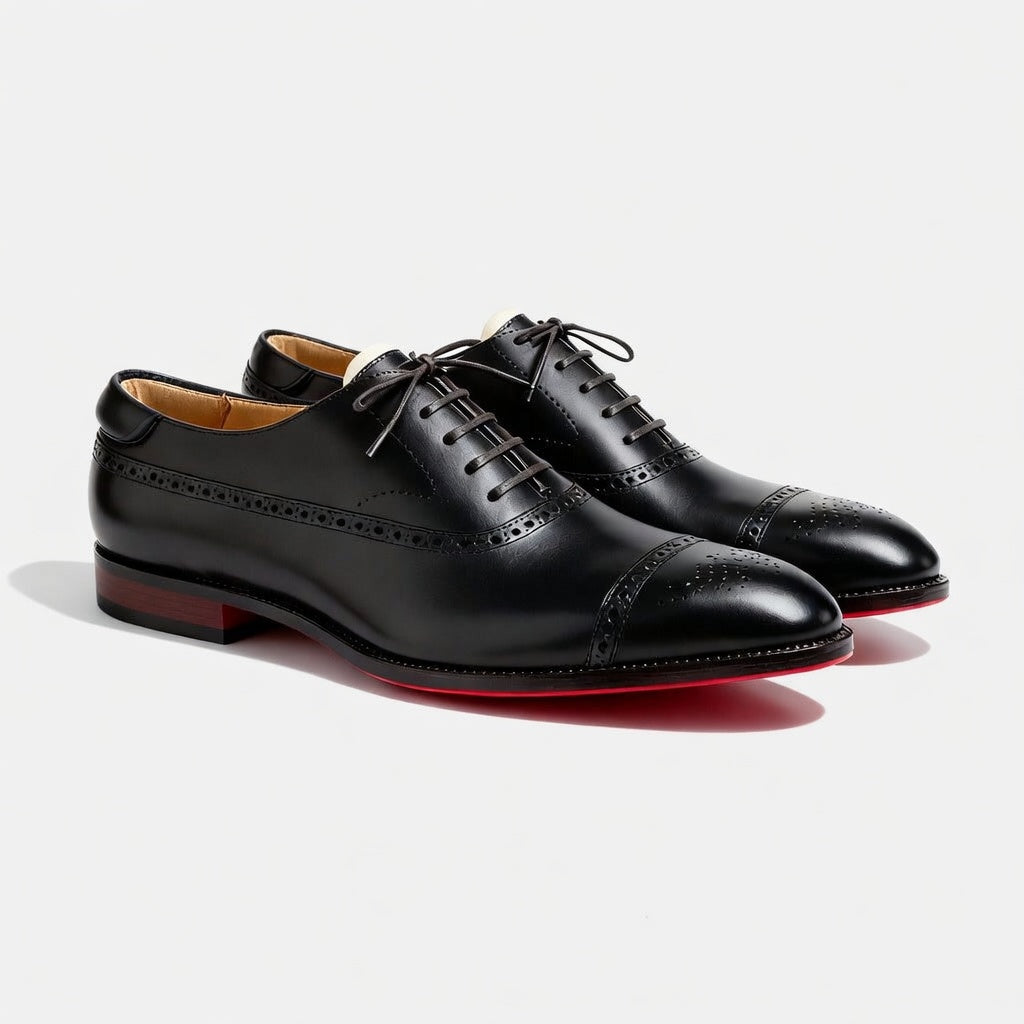 Velmoro Heren Veterschoenen met Slim Fit en Brogue Design