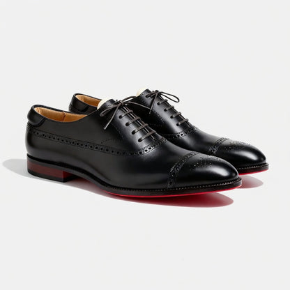 Velmoro Heren Veterschoenen met Slim Fit en Brogue Design