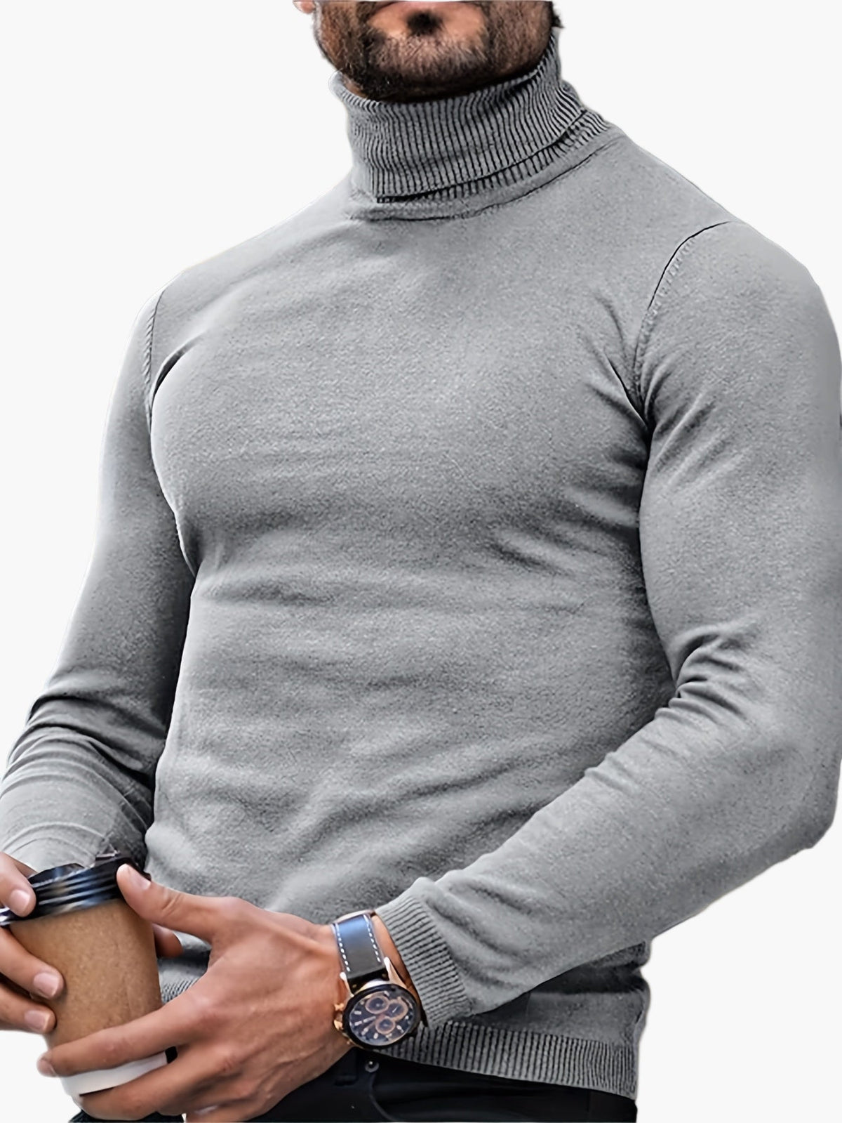 Heren klassieke poloshirt – elegante en veelzijdige gebreide trui voor dagelijks gebruik en werk