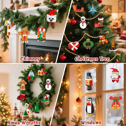 Kerstbouwpret – Adventskalender met 24 bouwsets voor kerstornamenten