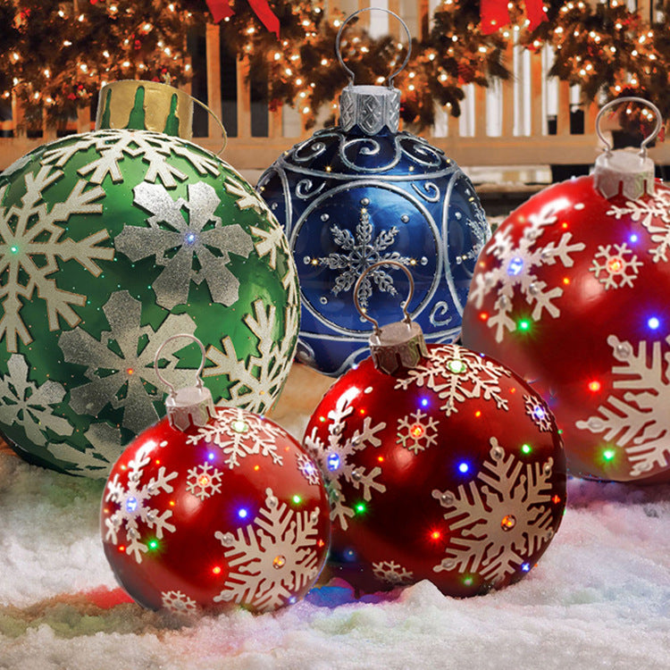 Grote Opblaasbare Kerstbal voor Buiten, 60 cm, Meerkleurig