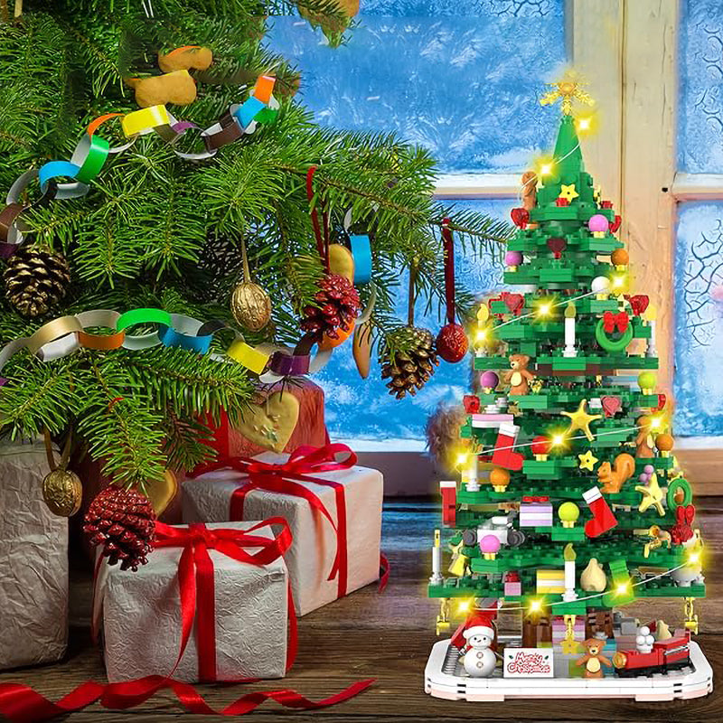 Kerstboom Adventskalender Bouwset – 1102 Onderdelen en 24 Dozen