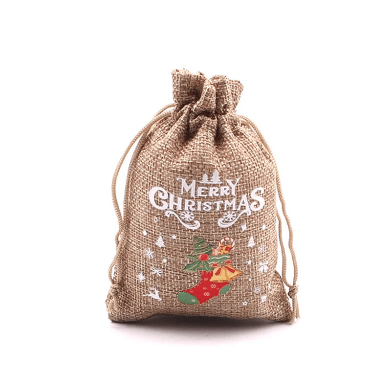 Gezellige Kerstzak voor Kerstcadeaus 10x14cm