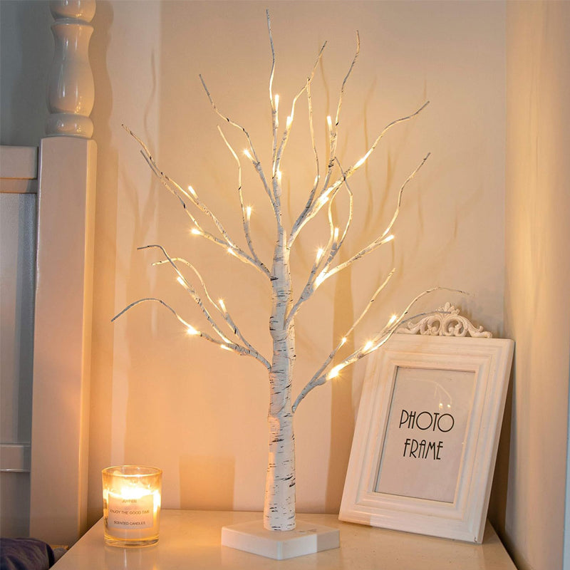 VogelGloed LED Lichtboom met Rode Vogels – Warmwit Licht
