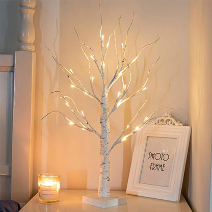 VogelGloed LED Lichtboom met Rode Vogels – Warmwit Licht